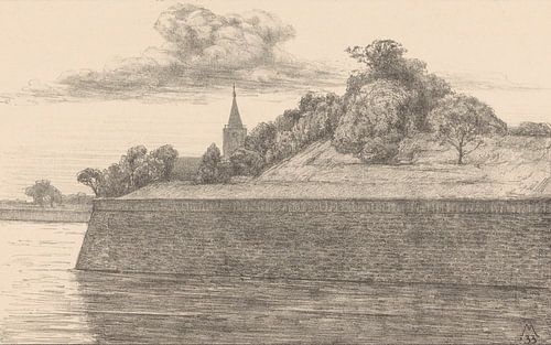 Simon Moulijn, Gezicht op bastion Promers, 1933