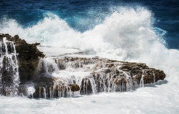 Hohe Wellen, raue See, Stimmungsbild, Shete Boka Curacao von Keesnan Dogger Fotografie