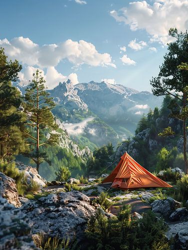 View of majestic mountains