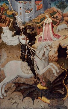 Bernat Martorell , Heilige Joris doodt de draak - ca 1400–1452 van Atelier Liesjes