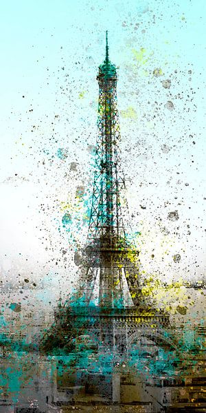 Stadskunst PARIJS Eiffeltoren van Melanie Viola