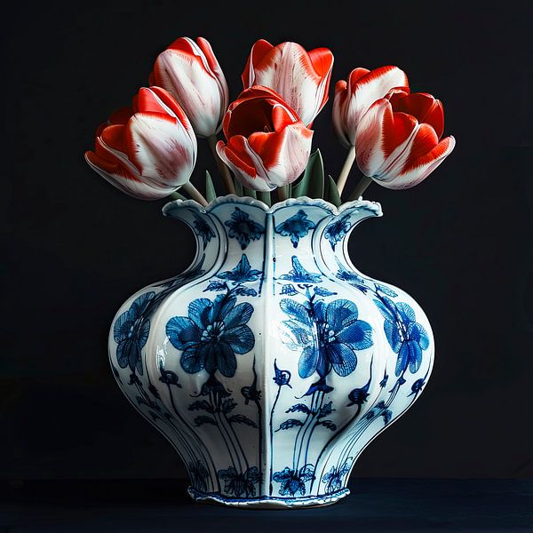 Tulpen aus Delft von Vlindertuin-Art