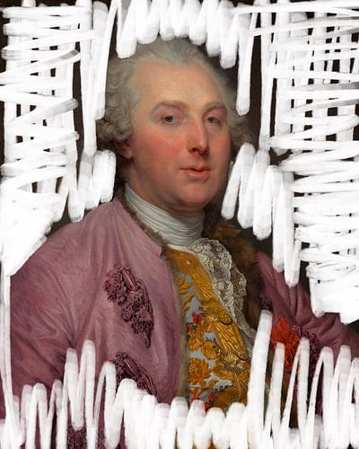 Porträt von Charles Claude de Flahaut, Original (1763) von Jean-Baptiste Greuze mit Schattierungen