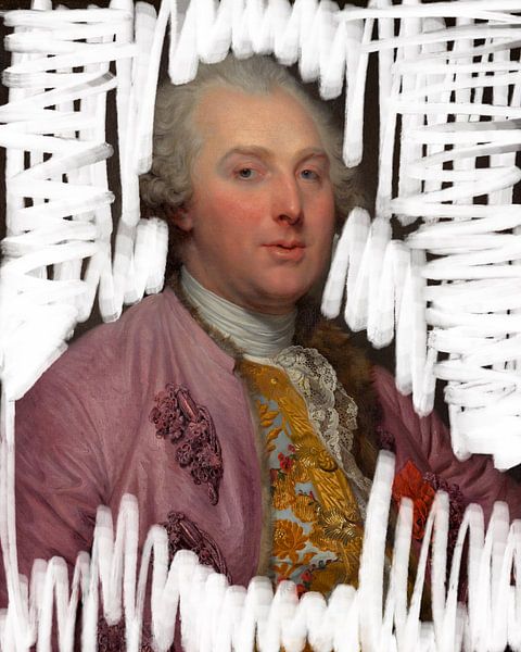 Portrait of Charles Claude de Flahaut, original (1763) by Jean-Baptiste Greuze with shading by The New Classics