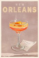 New Orleans Cocktail Reiseposter