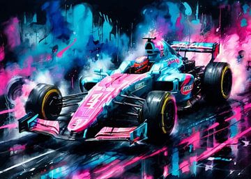 Alpine Formula One Watercolor by MIROKKU