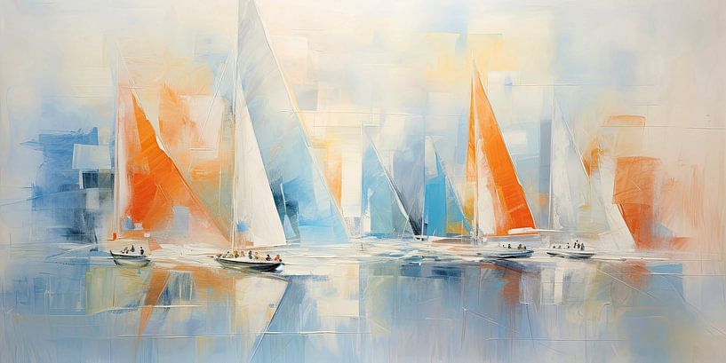 Abstract sailboats by ARTemberaubend