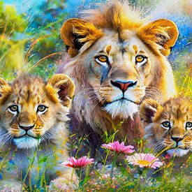 Lions familie kinderkamer stijl