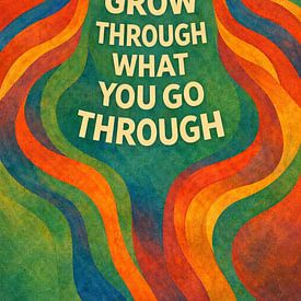 Wachse durch das, was du durchmachst – inspirierende Wanddekoration von Dodik Hariyono