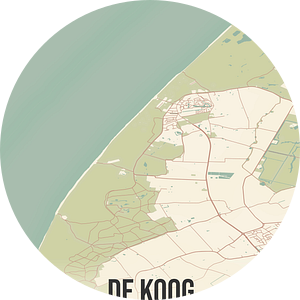 Vintage landkaart van De Koog (Noord-Holland) van Rezona