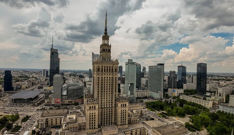 From the air the palace of culture and science by Jarno Groote
