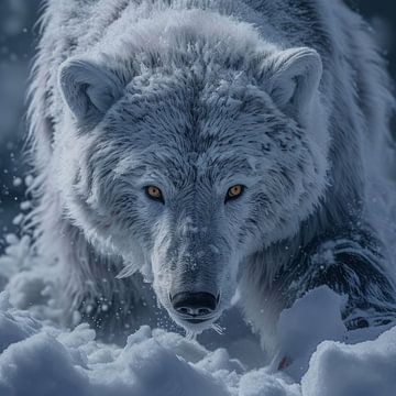Wolf in de sneeuw van DNH Artful Living