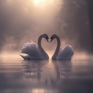 Les cygnes amoureux