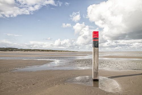 Strandpaal op Texel / Texel beach