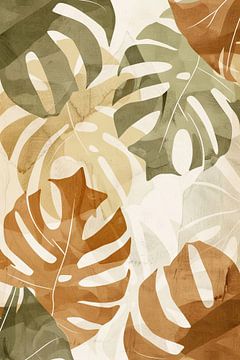 Monstera bladeren illustratie