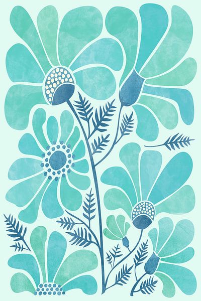 Himalaya Blue Poppies von Kristian Gallagher by The Artcircle