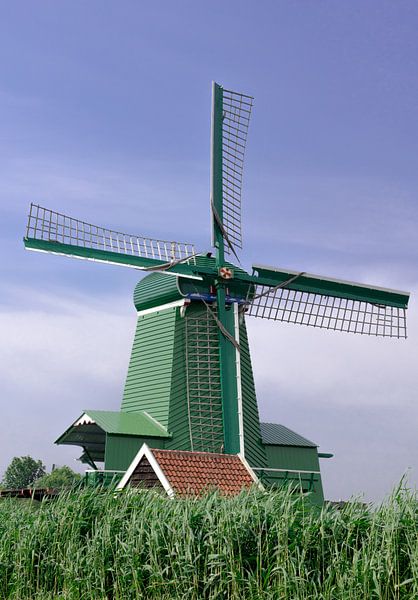 Windmill in the green by S. van Dijk