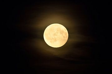 Full moon shining bright in dark night van wunderbare Erde