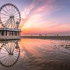 Scheveningen strand zonsondergang pier van Jelmer Laernoes