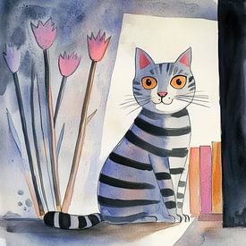 Emma's tabby cat by Jutta Maria Pusl