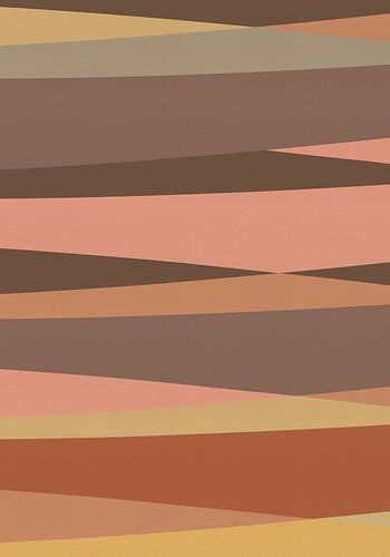 Strepen in taupe, terra, roze