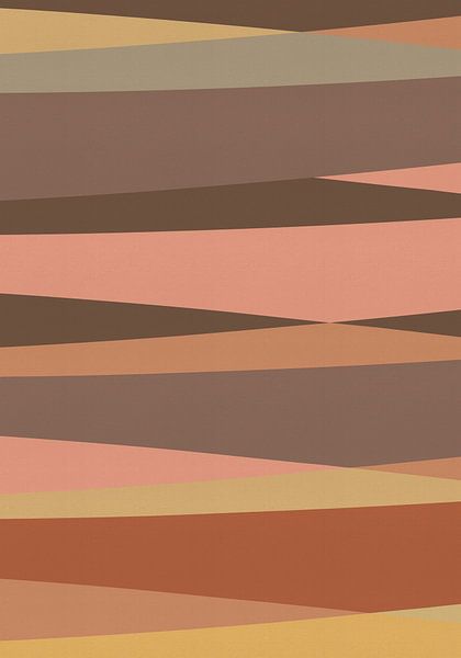 Streifen in Taupe, Terra, Rosa von Dina Dankers