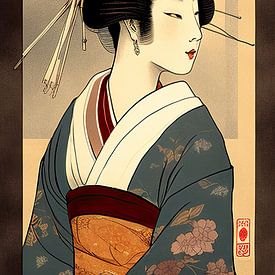 Enchanting Geisha, harmony of beauty by Peter Balan