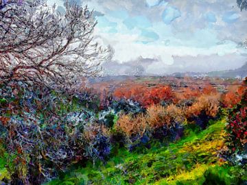 Impressionisme van het Umbrische lentelandschap van Dorothy Berry-Lound