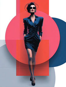 Geometrische Eleganz – Mode trifft Pop-Art