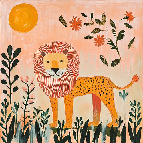 Tableau représentant un lion