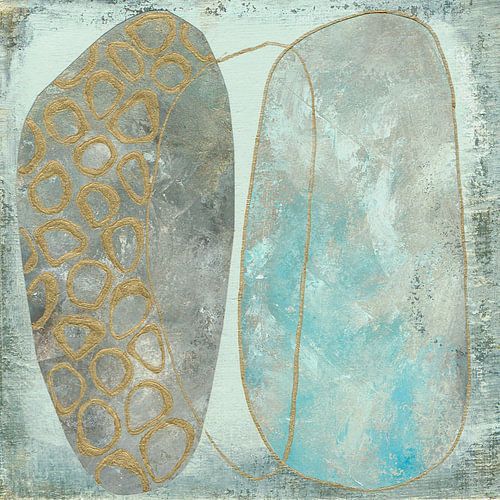 Organische Minimalisme in Grijs en Turquoise