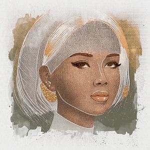 Abstrakte Kunst einer starken Frau 9