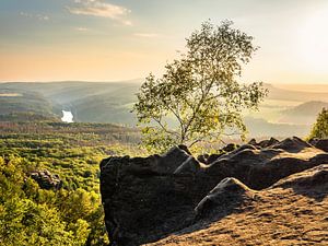 Kipphornaussicht, Suisse saxonne - Vue sur la vallée de l'Elbe