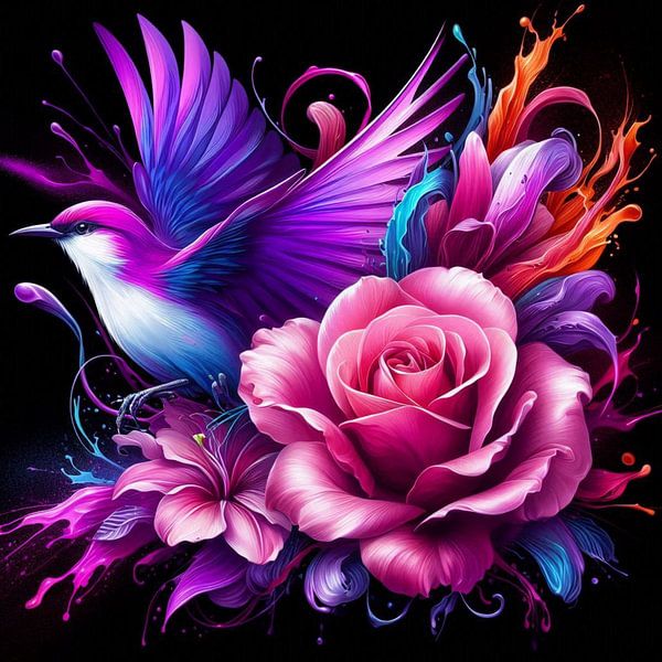bird and flower by Bernhard Karssies