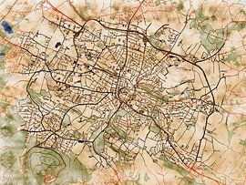 Karte von Detmold im stil 'Serene Summer' von Maporia