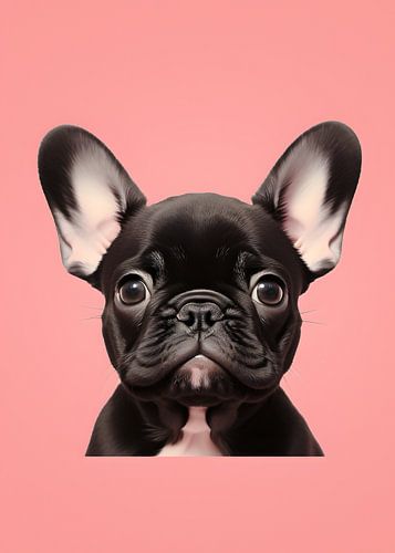 Schattige zwarte Frenchie puppy