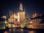 Prag bei Nacht - Karlsbrücke von Alexander Voss Miniaturansicht