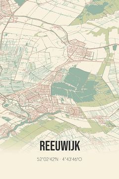 Vintage map of Reeuwijk (South Holland) by Rezona