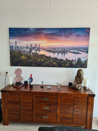 Sunrise from the Euromast in Rotterdam.