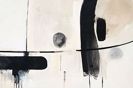Minimalistische zwart-wit kunstwerk van Imperial Art House