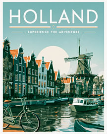 The Atmosphere of the Canals – Dutch Illustration by Vlindertuin-Art