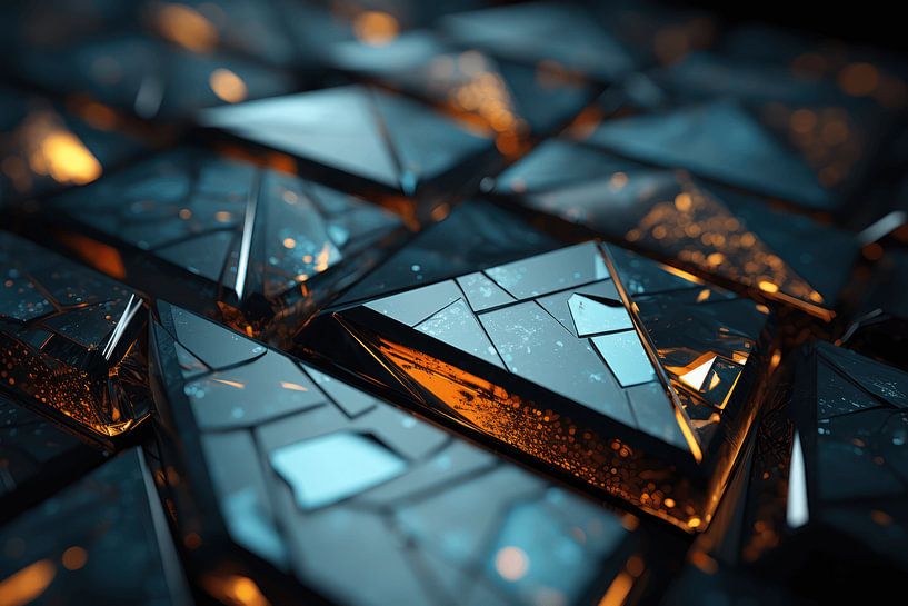 3D abstract met strakke vormen van Ton Kuijpers