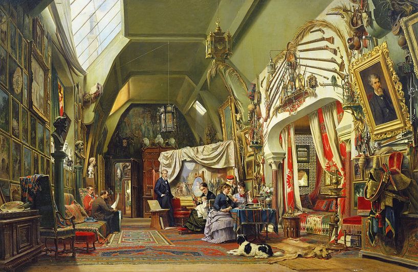 Charles Giraud,Eugene Giraud 1806-81 In His Studio With His Bro by finemasterpiece