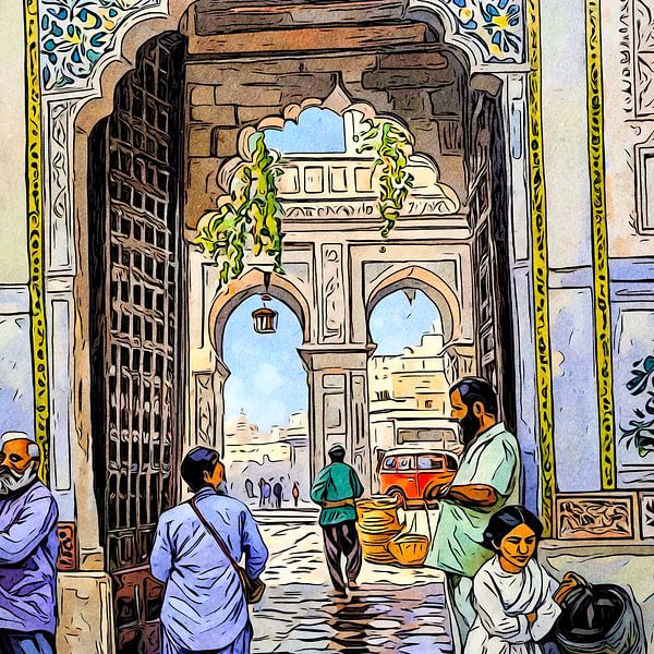 Inde, motif 4 par zam art