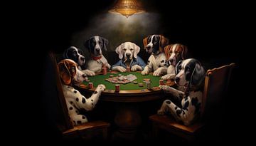 Pokerende honden portret panorama van TheXclusive Art