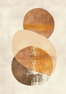 Einfache minimalistische Malerei Erdfarben