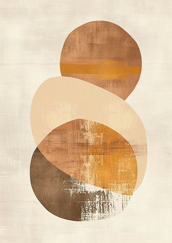 Peinture minimaliste simple Couleurs de la terre