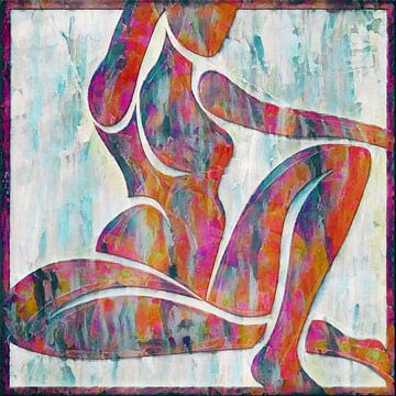 Sitting nude 5 by Joan Engels