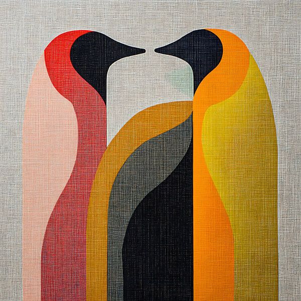 Pinguine in Abstraktion von Lauri Creates