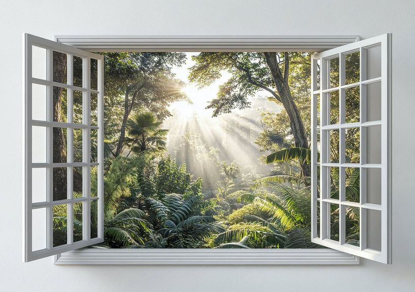 vue sur le paysage forestier depuis le salon par Egon Zitter